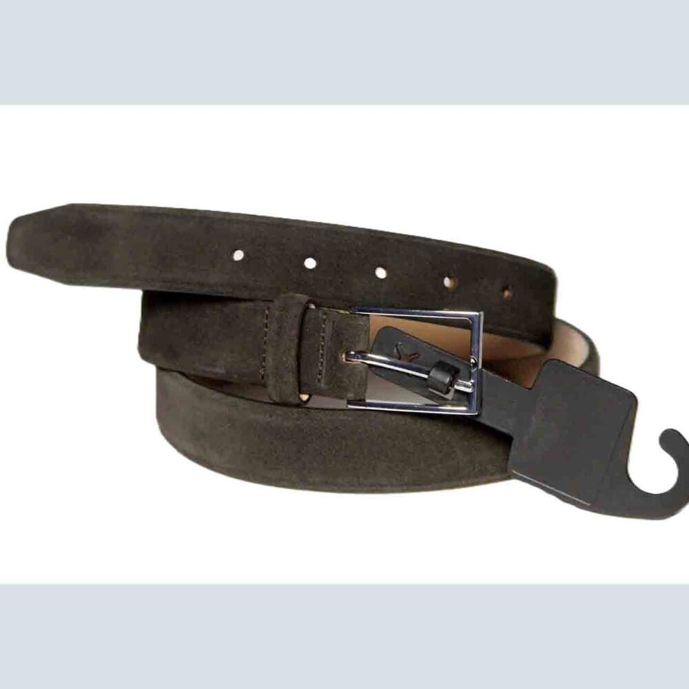 British Belt Company Leather Suede Belt Made in England Brown Men's Size 38